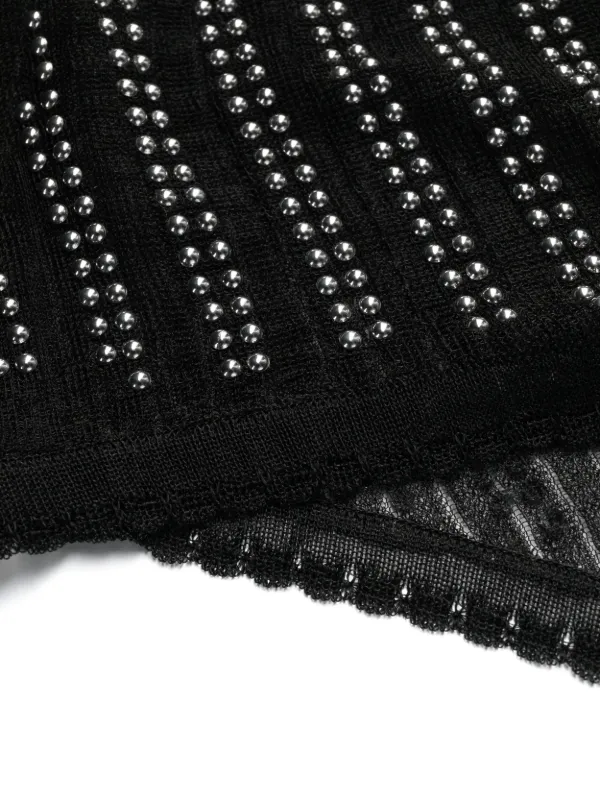 【関税込み】PACO RABANNE Studded briefs Paco Rabanne Studded Bra in Black | LN-CC