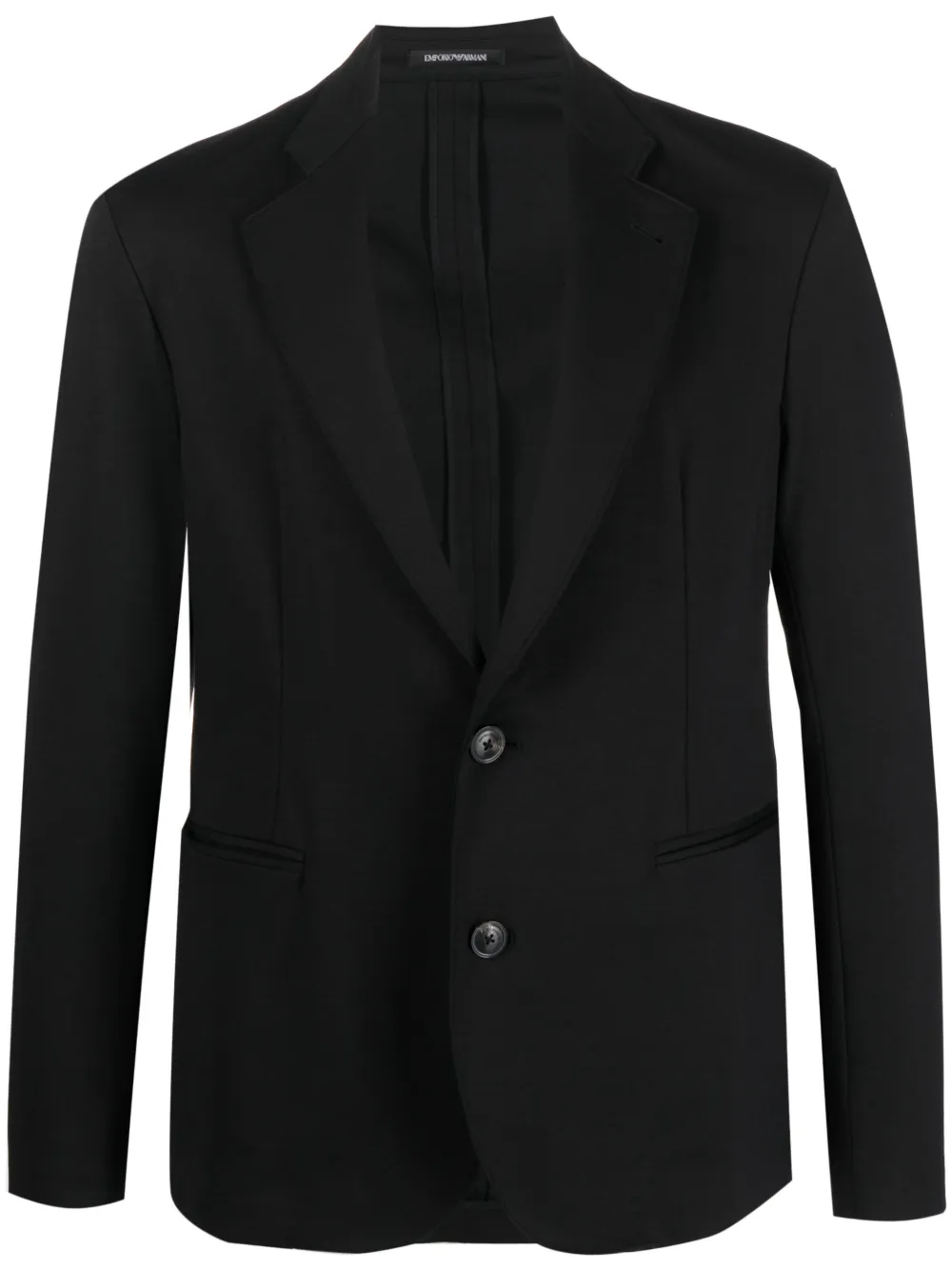 Emporio Armani single-breasted jersey blazer - Black