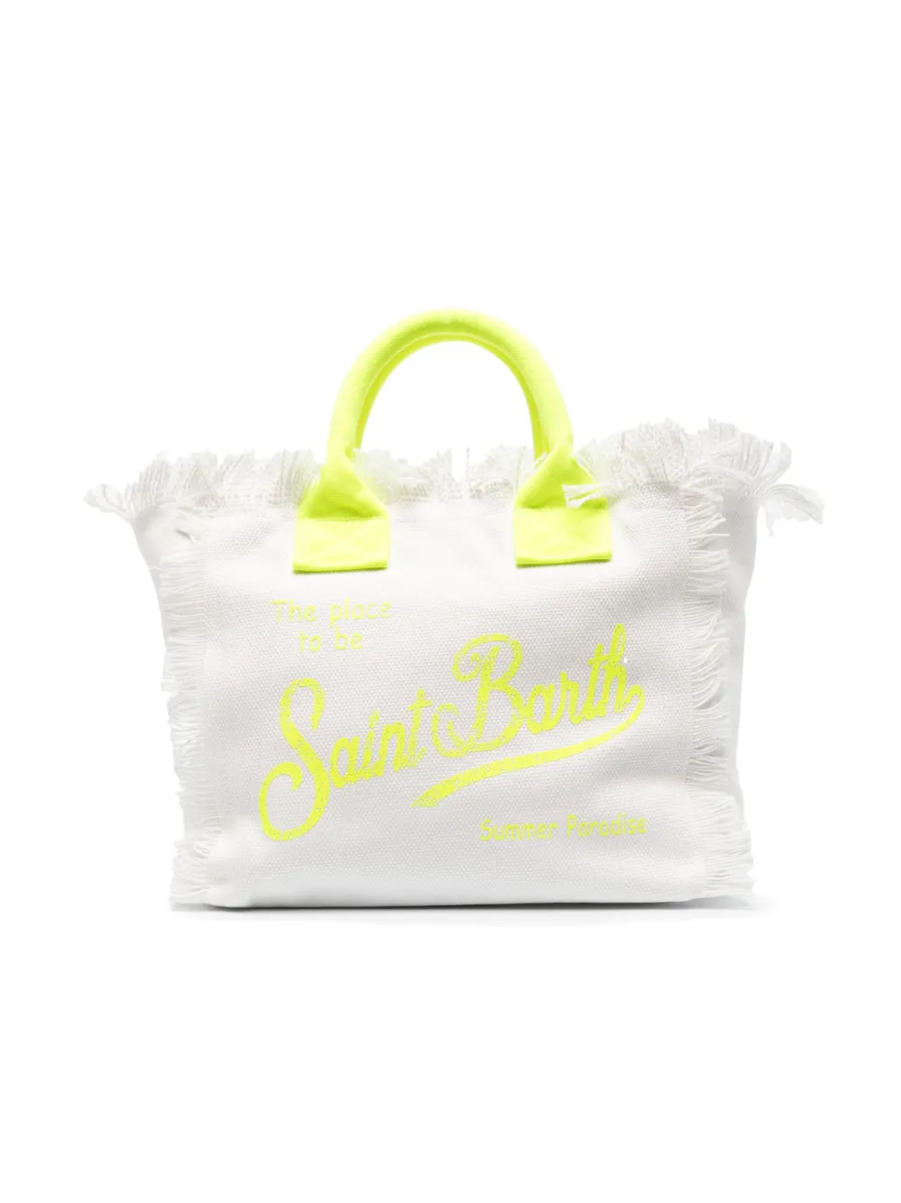 Mc2 Saint Barth Kids' Colette Logo-print Tote Bag In White