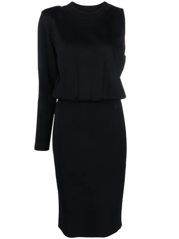 Karl lagerfeld long black dress sale