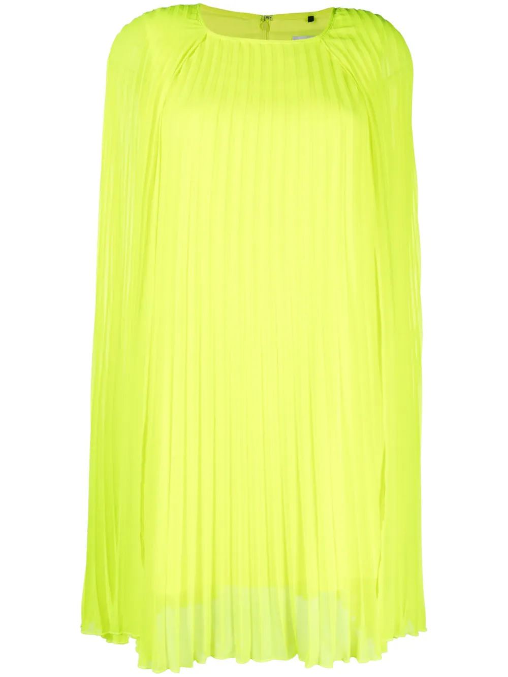 Essentiel Antwerp Dartha Plissed Dress In Yellow