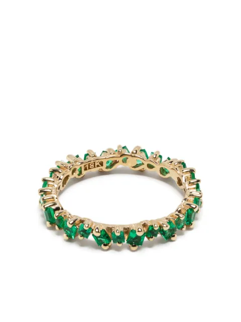 Suzanne Kalan anillo en oro amarillo de 18kt con esmeraldas