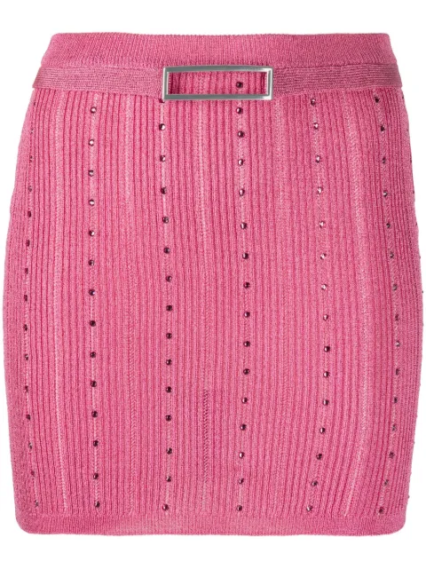 Alessandra Rich embellished knitted miniskirt 