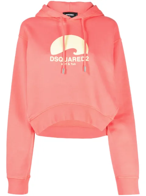 DSQUARED2 logo-print cotton hoodie Women