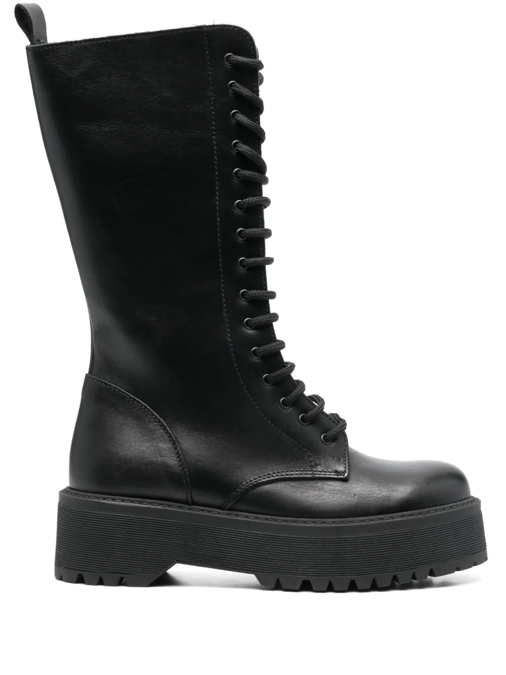 P.A.R.O.S.H. leather 40mm platform boots - Black