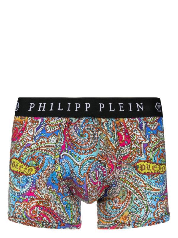 AMIRI logo-print paisley-print Boxers - Farfetch