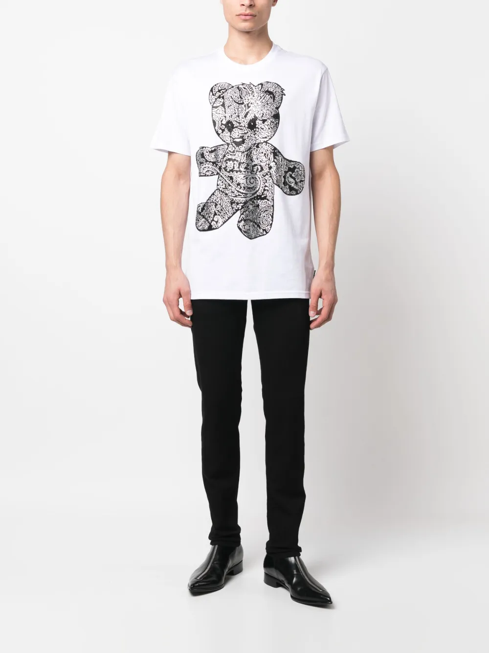 Philipp Plein T-shirt met teddybeerprint - Wit