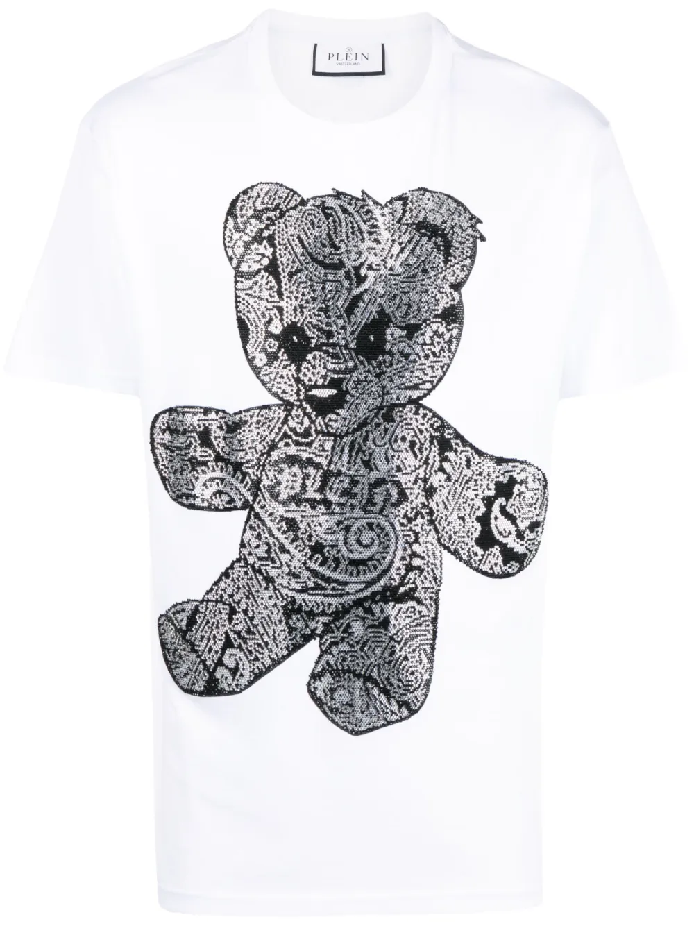 Philipp Plein Teddy-bear Motif Short-sleeve T-shirt In White