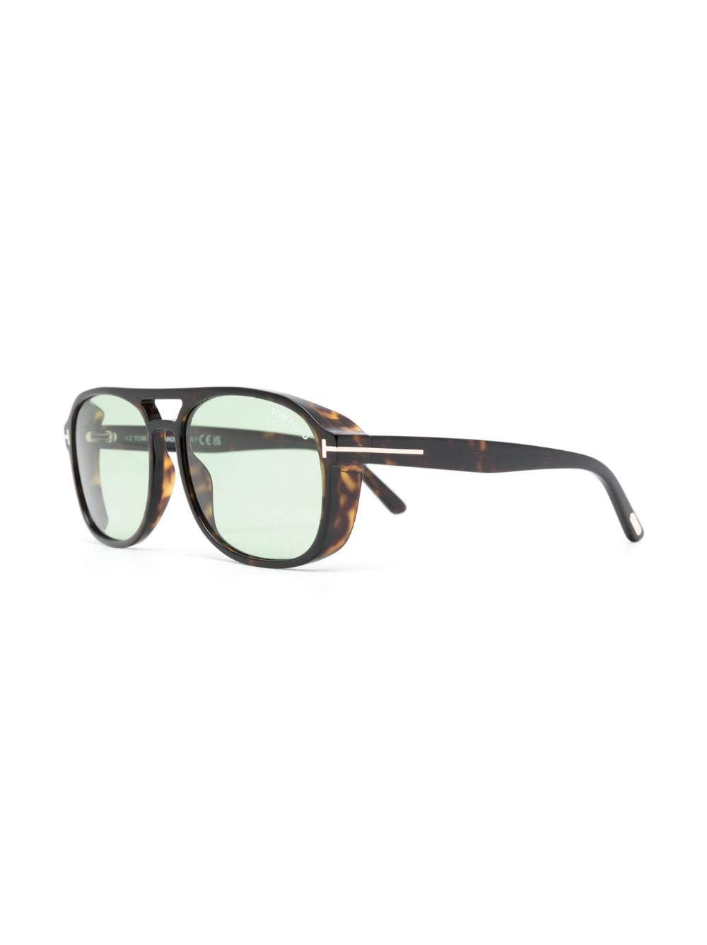 Shop Tom Ford Tortoiseshell-effect Round-frame Sunglasses In Braun