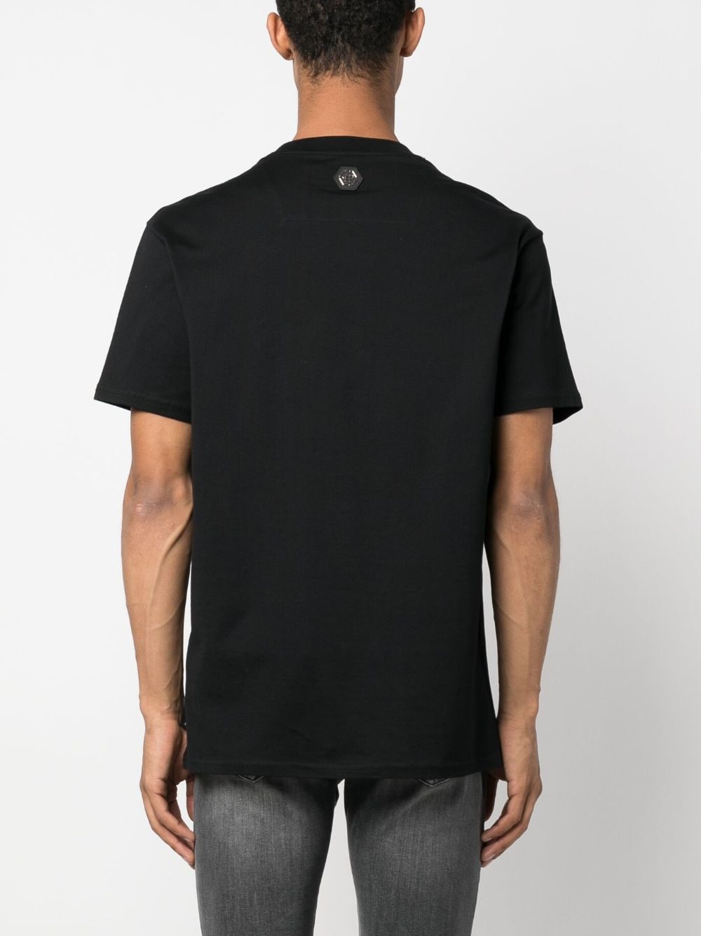 Shop Philipp Plein Ss Skull-print T-shirt In Black