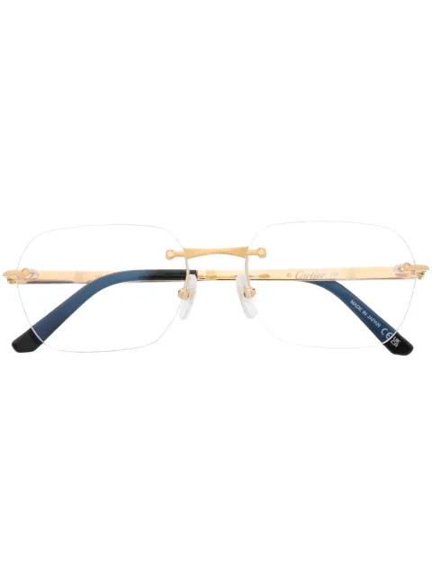 Cartier Eyewear logo-engraved frameless glasses