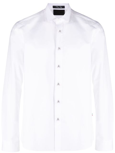 Philipp Plein skull-applique cotton shirt Men