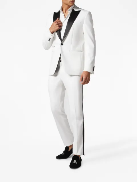 Philipp Plein peak-lapels single-breasted blazer 