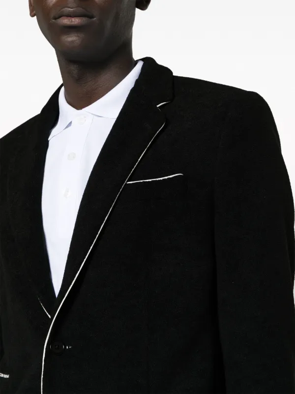 Philipp Plein single-breasted Chenille Suit | Black | FARFETCH