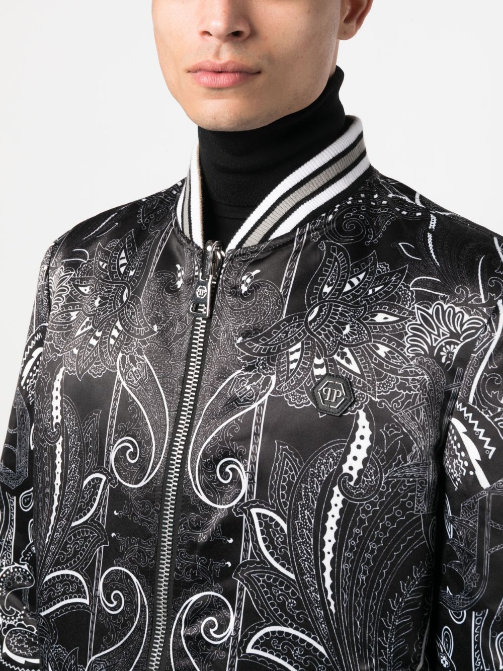 Affordable Philipp Plein paisley-print satin bomber jacket Men