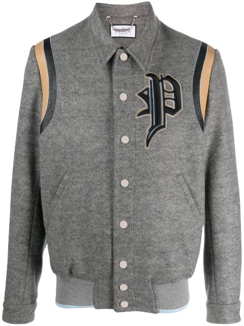 Philipp Plein logo-applique cotton bomber jacket Men