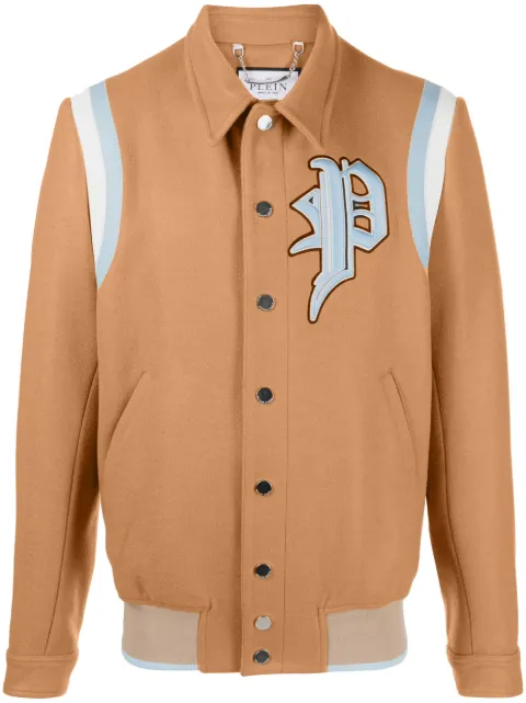 Philipp Plein logo-patch bomber jacket
