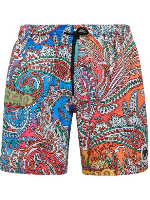 Philipp Plein paisley-print swim shorts Men