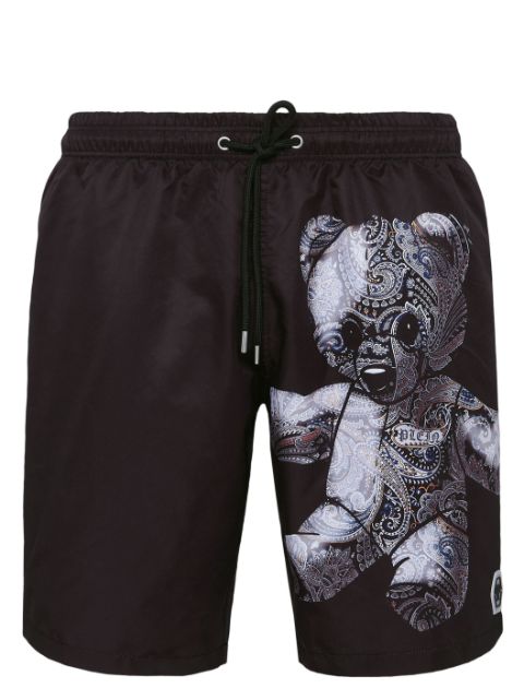 Philipp Plein teddy-bear print swim shorts Men