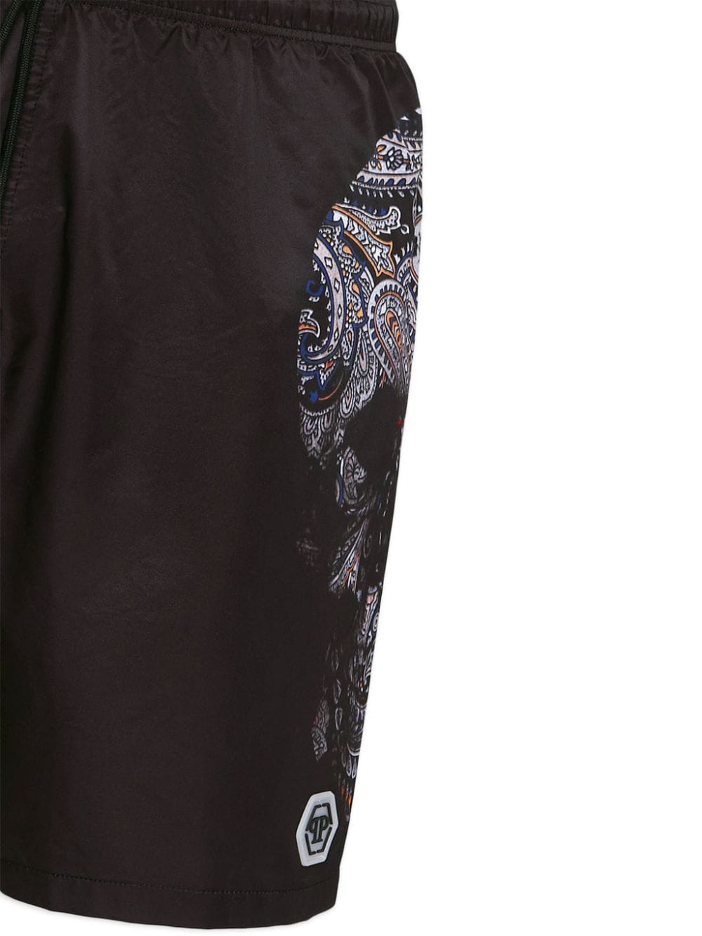 Shop Philipp Plein Skull-print Swim Shorts In Black