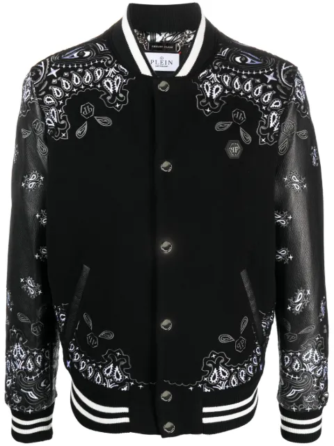 Philipp Plein paisley-print bomber jacket