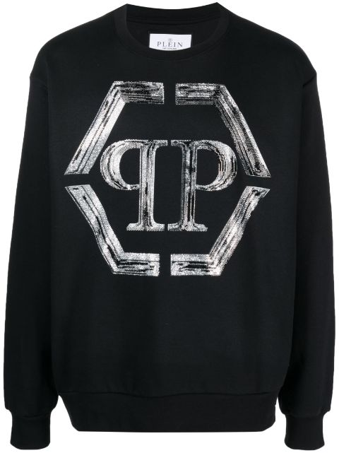 Philipp Plein logo-print cotton-blend sweatshirt Men