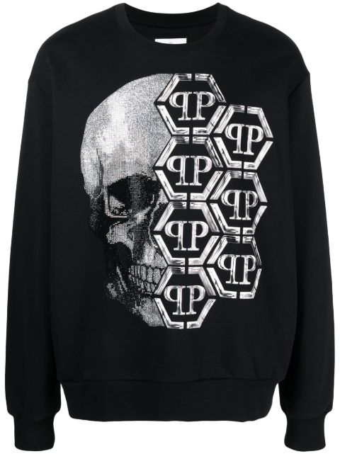 Philipp Plein skull-print crew-neck sweatshirt Men