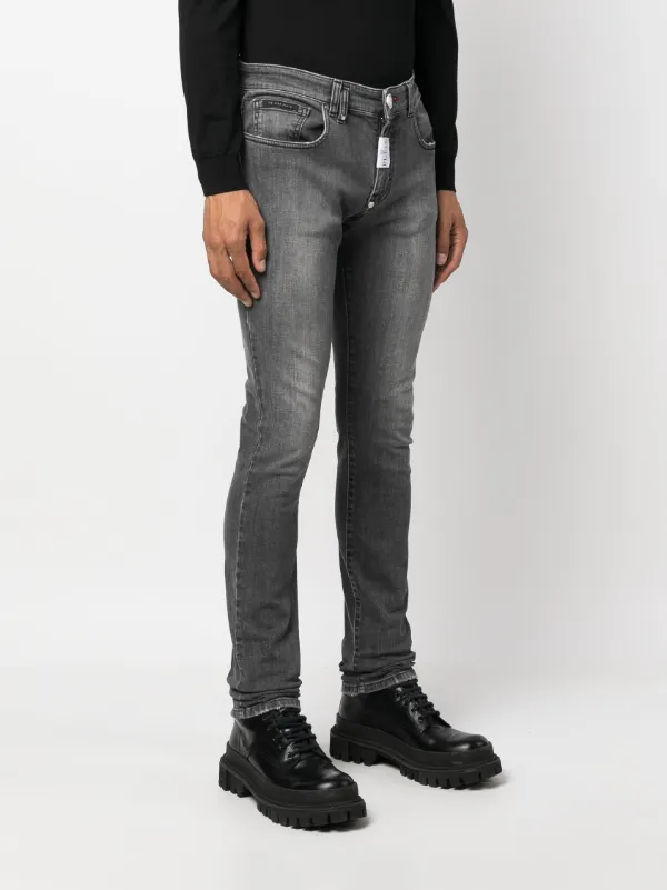 Philipp Plein ロゴパッチ ジーンズ | グレー | FARFETCH JP