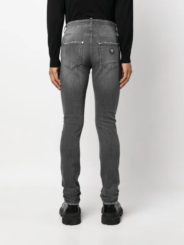 Philipp Plein ロゴパッチ ジーンズ | グレー | FARFETCH JP