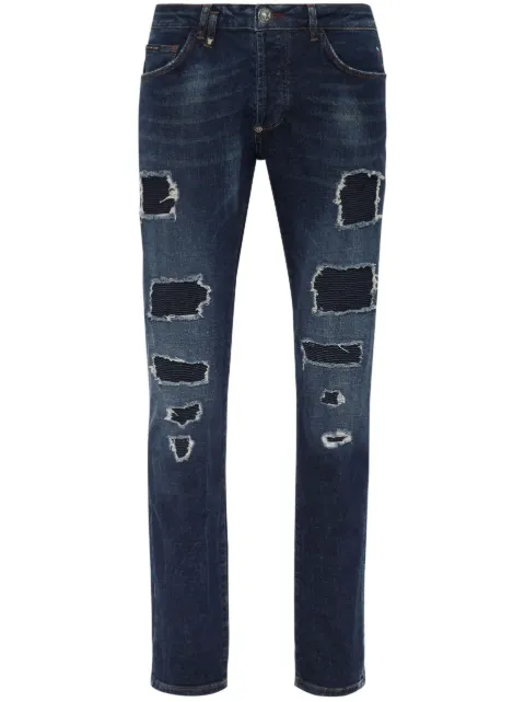 Philipp Plein distressed low-rise skinny jeans Men