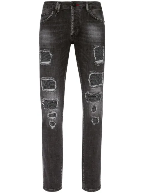 Philipp Plein distressed low-rise skinny jeans Men