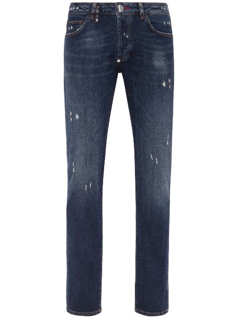 Philipp Plein distressed low-rise skinny jeans Men