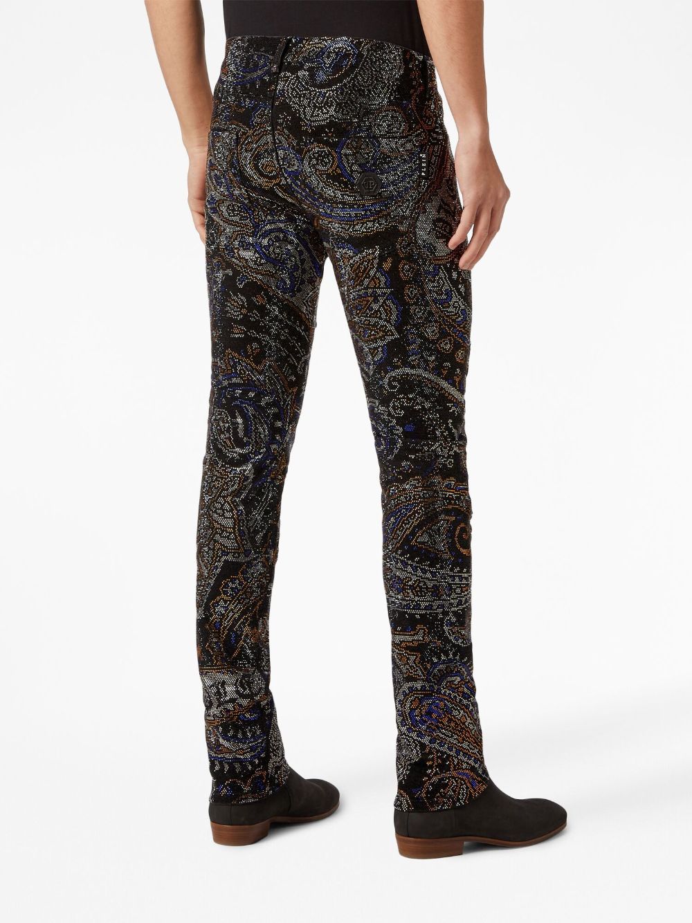 Philipp Plein Paisley Print Skinny Jeans Farfetch