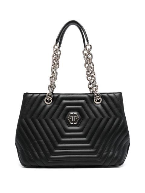 Philipp Plein Hexagon quilted leather shoulder bag Women