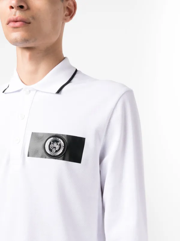 White stone island on sale polo long sleeve