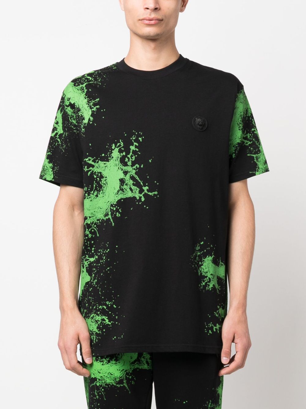 Shop Plein Sport Ss Splash Extreme Cotton T-shirt In Black