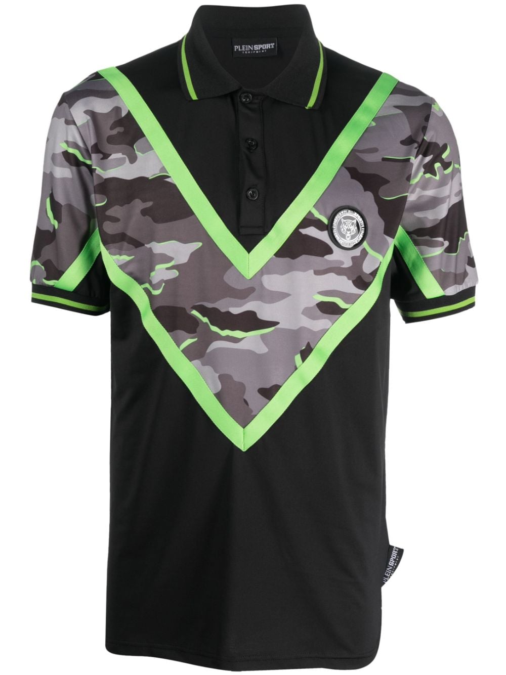 Plein Sport Amazon Edition Cotton Polo Shirt In Black