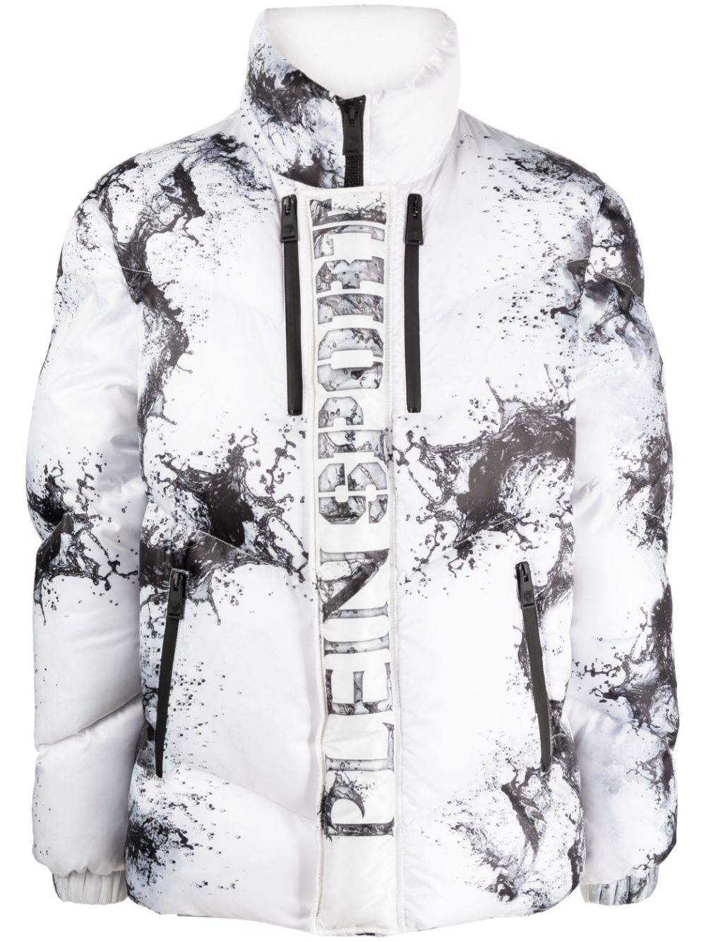 Plein Sport Splash Extreme Padded Jacket In White