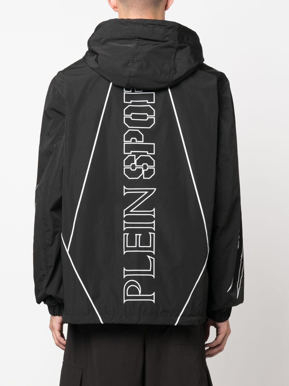 Shop Plein Sport Tiger Court Edition Windbreaker Jacket In Black