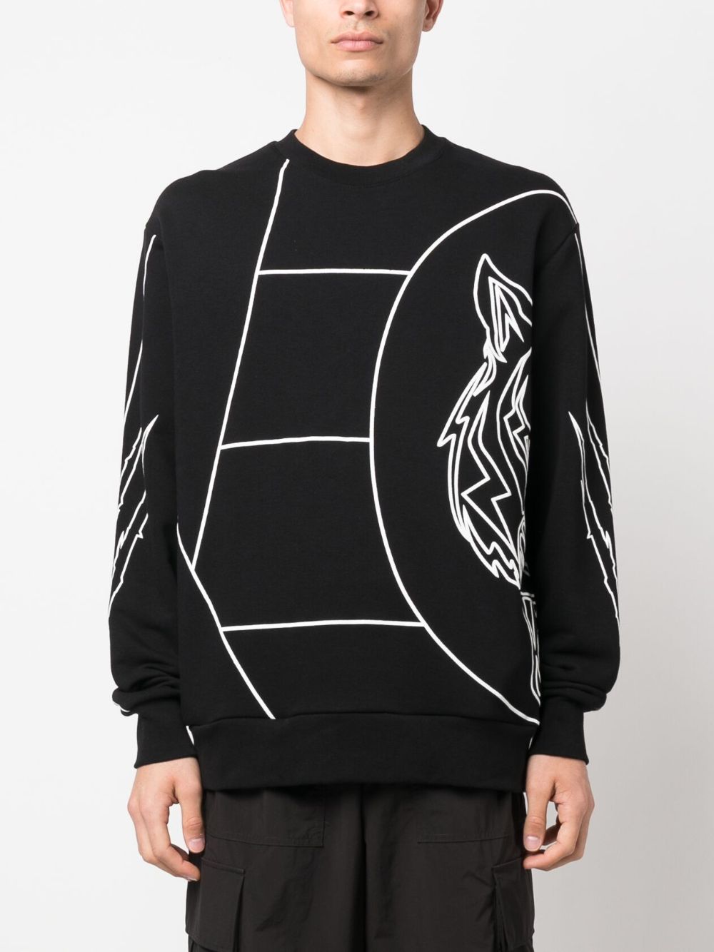 Shop Plein Sport Tiger Court Edition Sweatshirt In Black