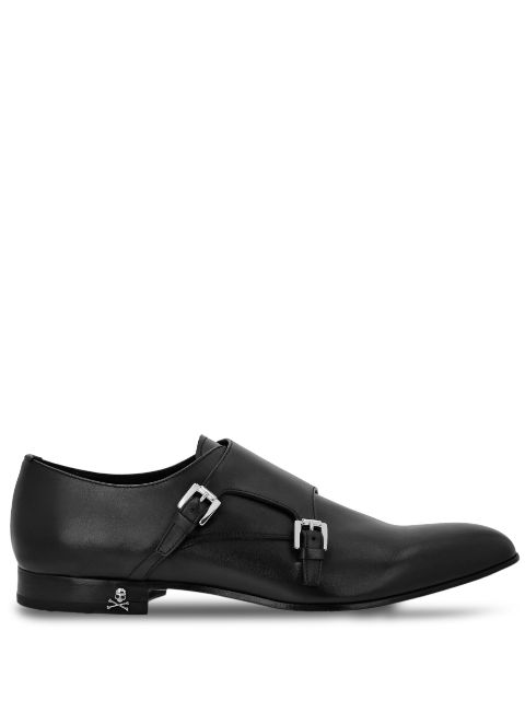 Philipp Plein almond-toe leather derby shoes Men