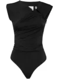 Philipp Plein shoulder-padded bodysuit - Black