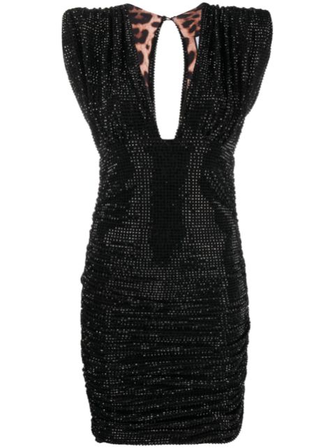 Philipp Plein crystal-embellished mini dress Women