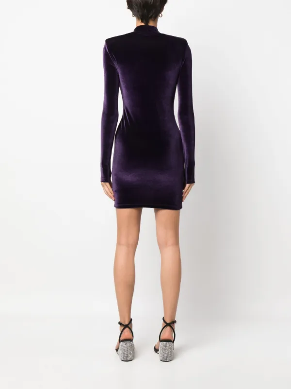 Fitted velour dress sale