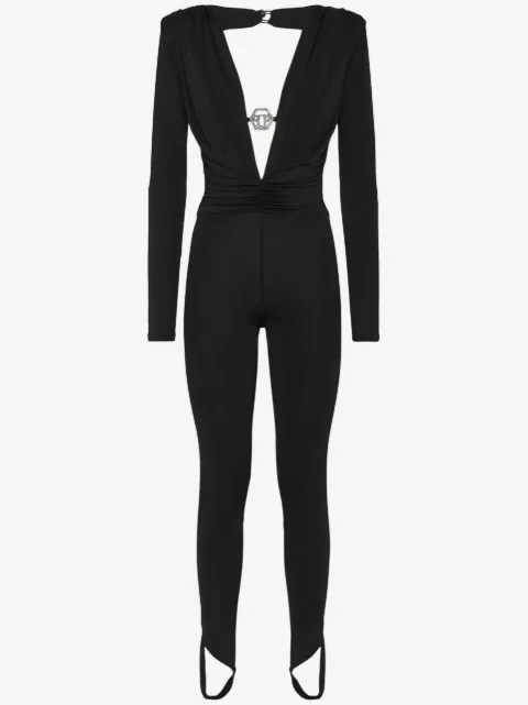 Philipp Plein Shoulder Padded bodycon-design jumpsuit