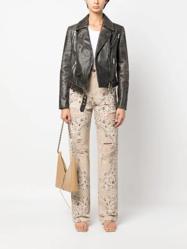 Philipp Plein レザー ライダースジャケット | ブラック | FARFETCH JP