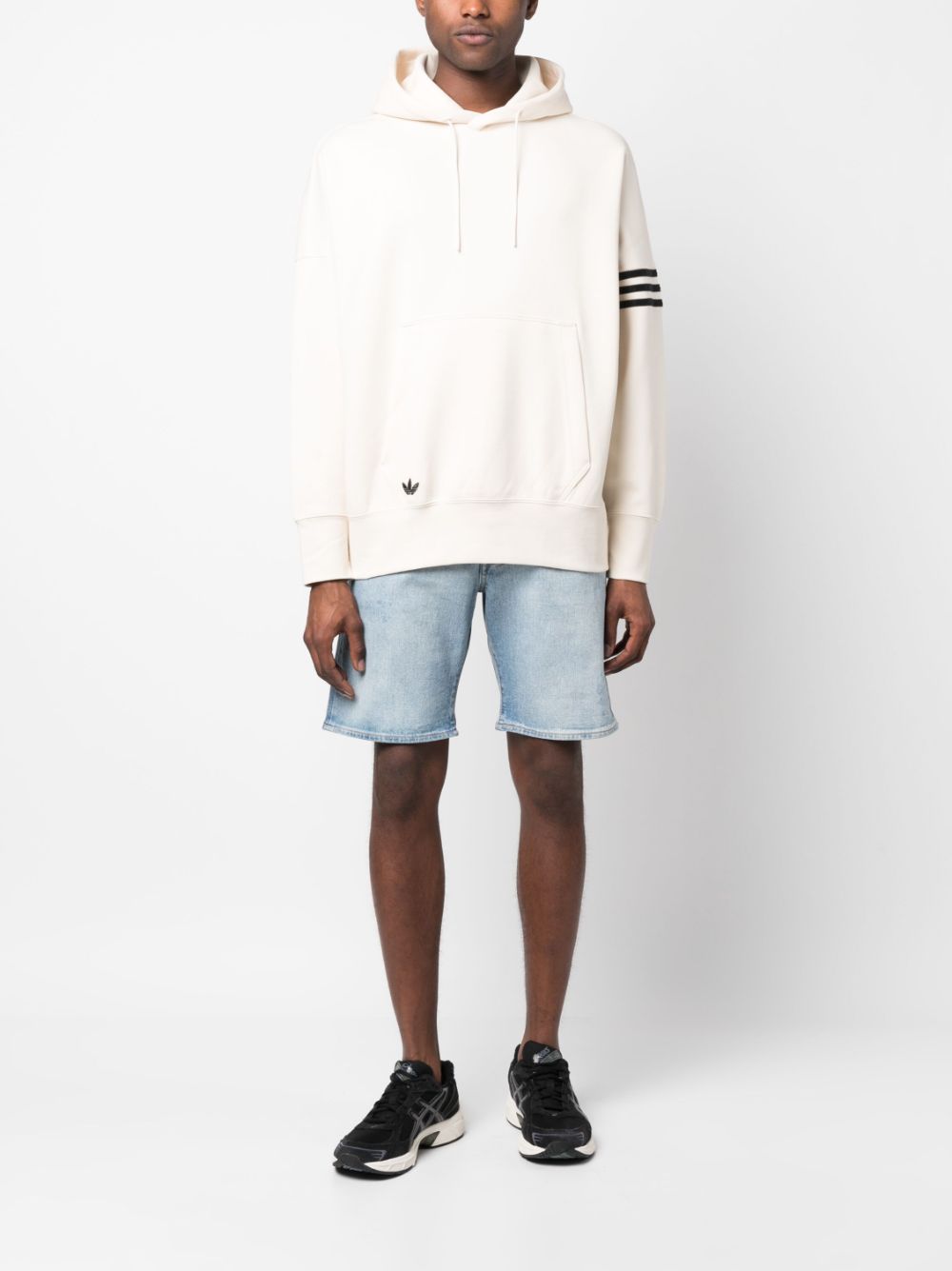 adidas drop-shoulder hoodie - Neutrals