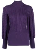 Philipp Plein long-sleeve knitted wool jumper - Purple