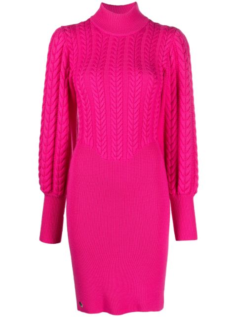 Philipp Plein cable-knit high-neck dress Women