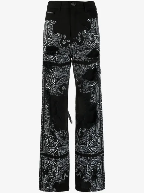 Philipp Plein jean à motif cachemire